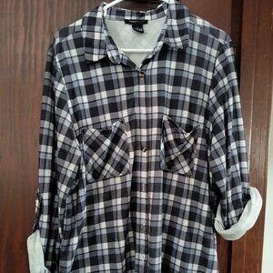 3 Soft Flannels w/ button to roll up sleeves